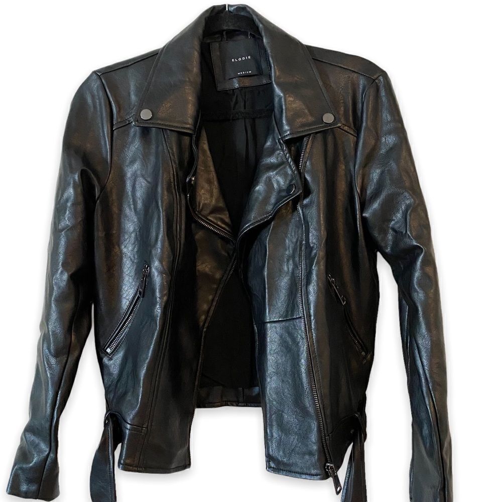 Elodie Faux Leather Biker Bleeker Jacket